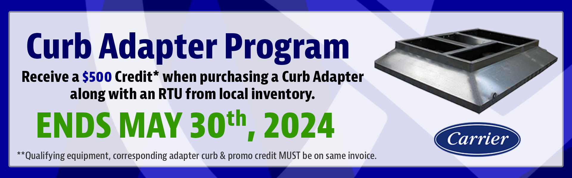 Curb Adapter Program Carrier RTUs Promo